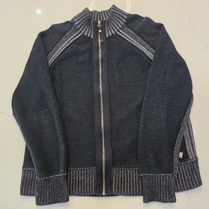 Guess black full-zip woven knit jacket - Men's size XXL